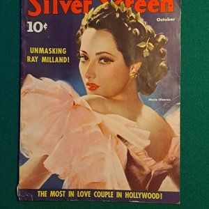 Vintage October 1941 Silver Screen magazine Merle Oberon.